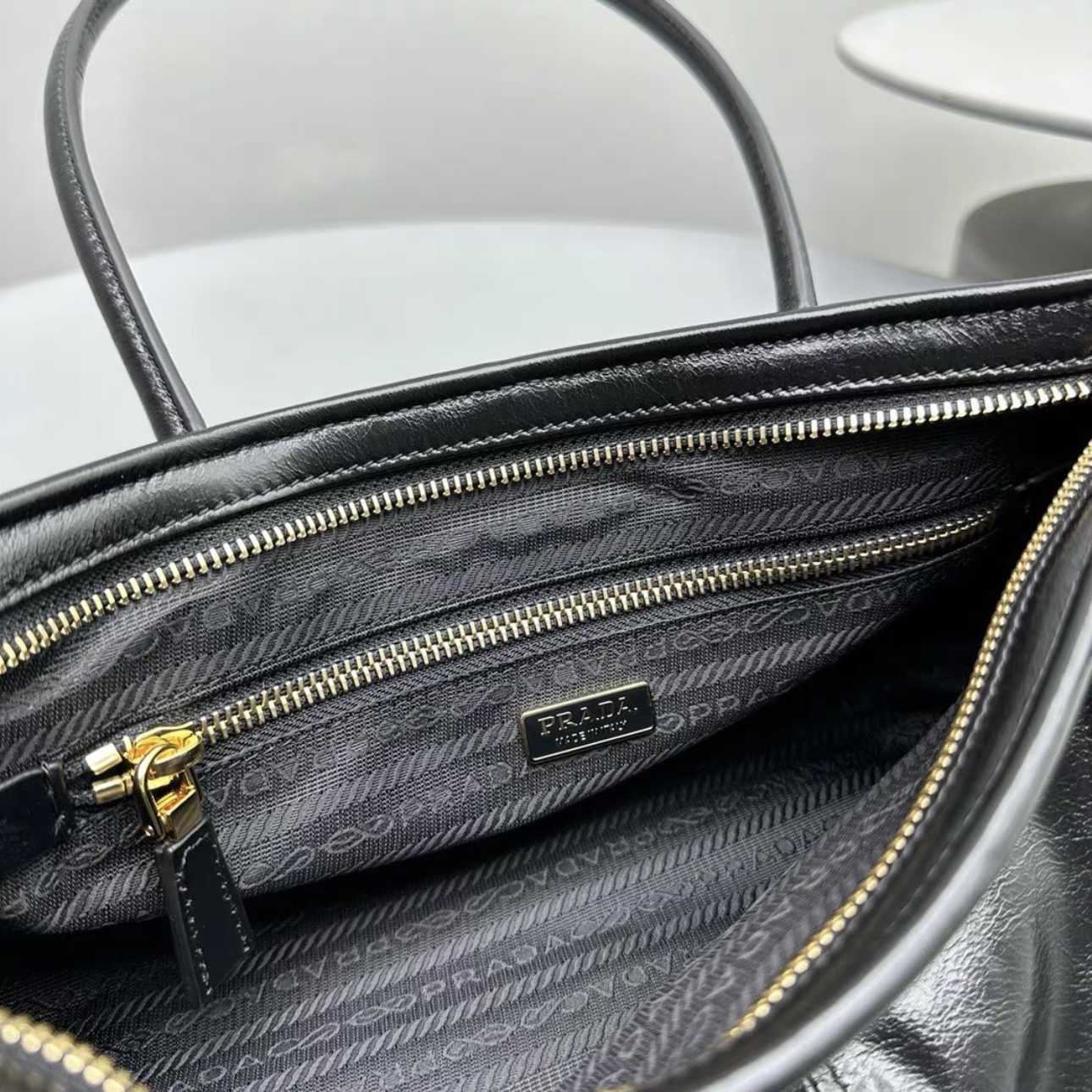 PRADA Bonnie medium leather handbag - image 8