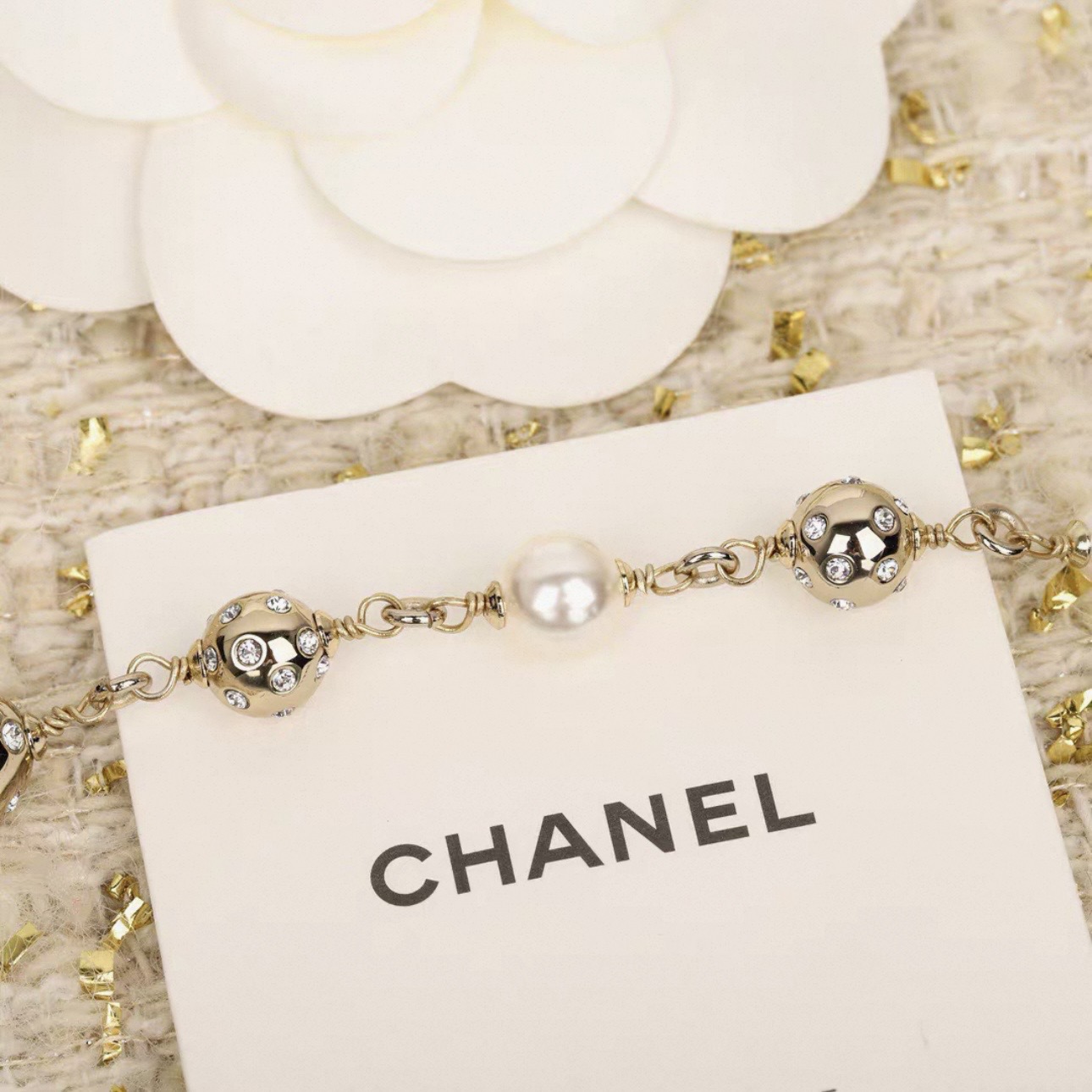 CHANEL Metal Artificial Pearl Necklaces - image 5