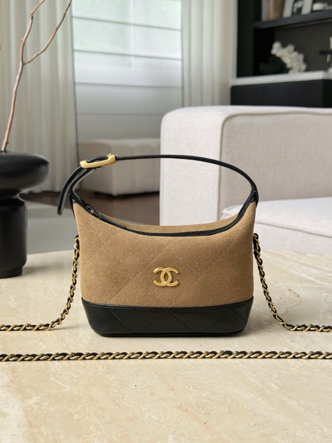 CHANEL Clutch With Chain Suede Calfskin Shiny Lambskin - image 2