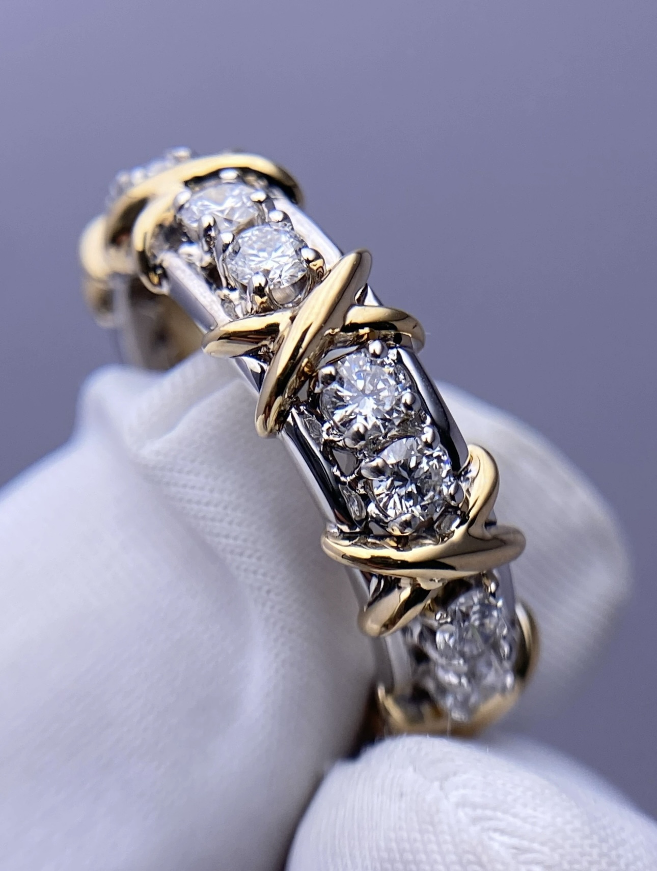 Tiffany Sixteen Stone Ring in Platinum with 16 Diamonds - image 2