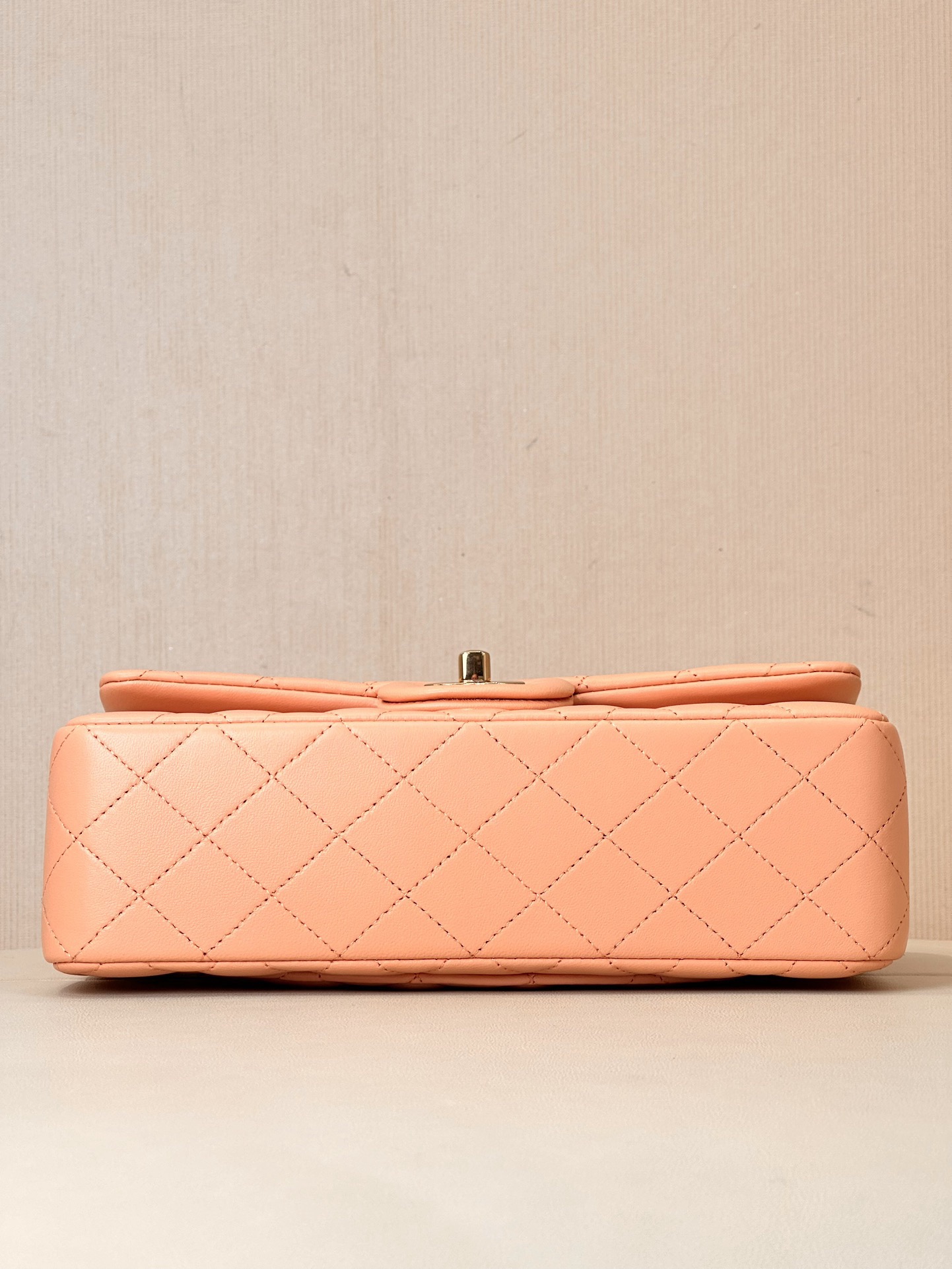 CHANEL Lambskin Classic Flap Light Orange - image 5