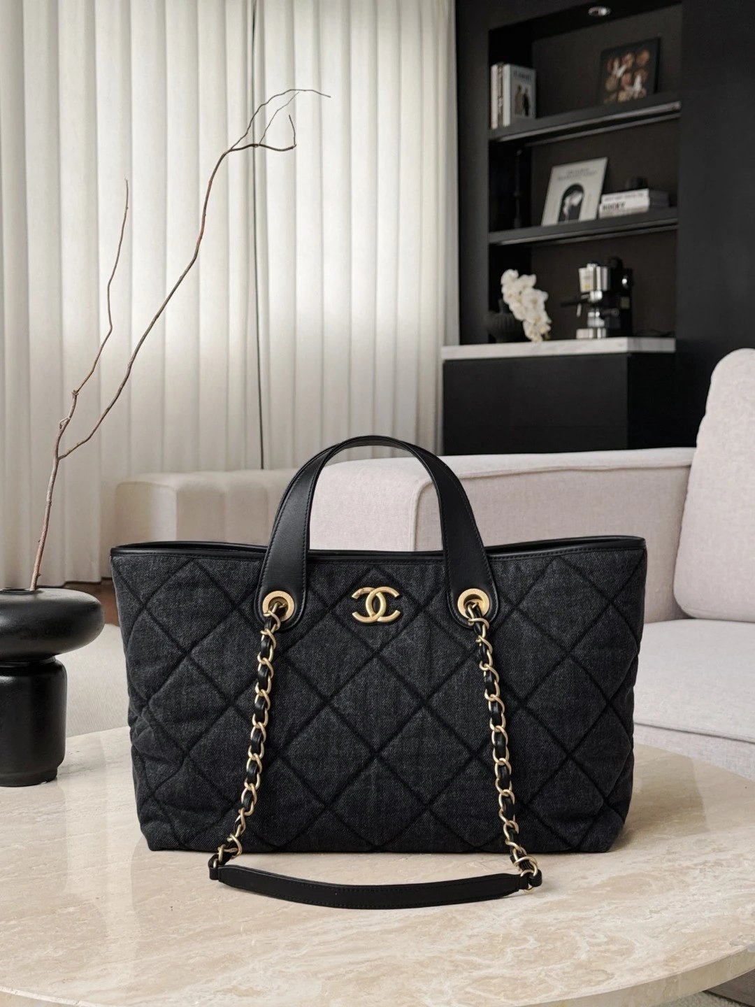 CHANEL 26C Shopping Bag Washed Denim - image 2