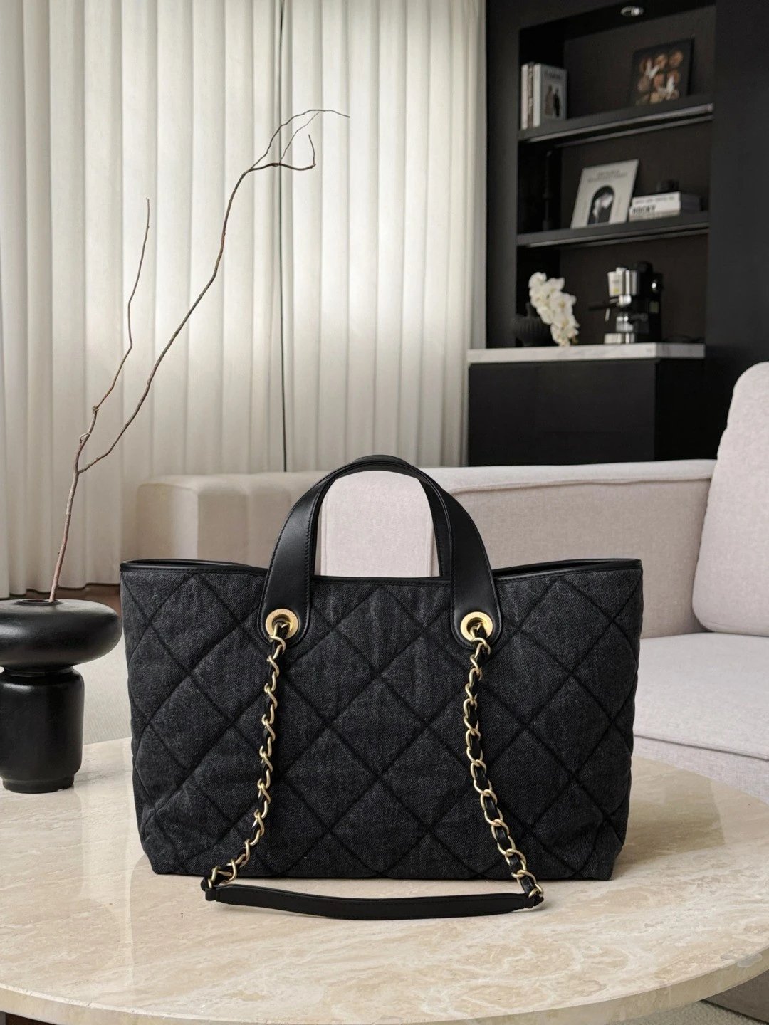 CHANEL 26C Shopping Bag Washed Denim - image 3