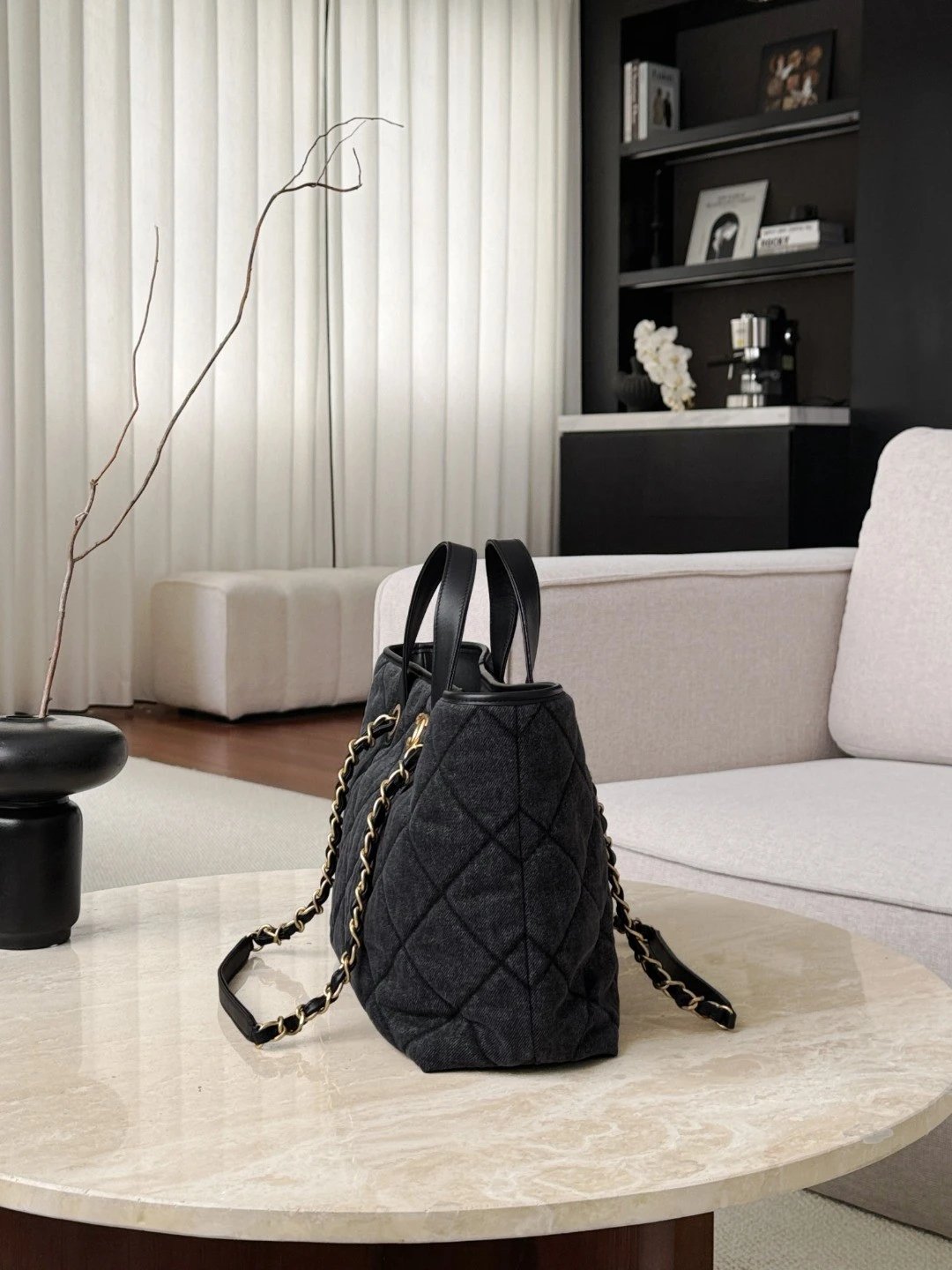 CHANEL 26C Shopping Bag Washed Denim - image 4