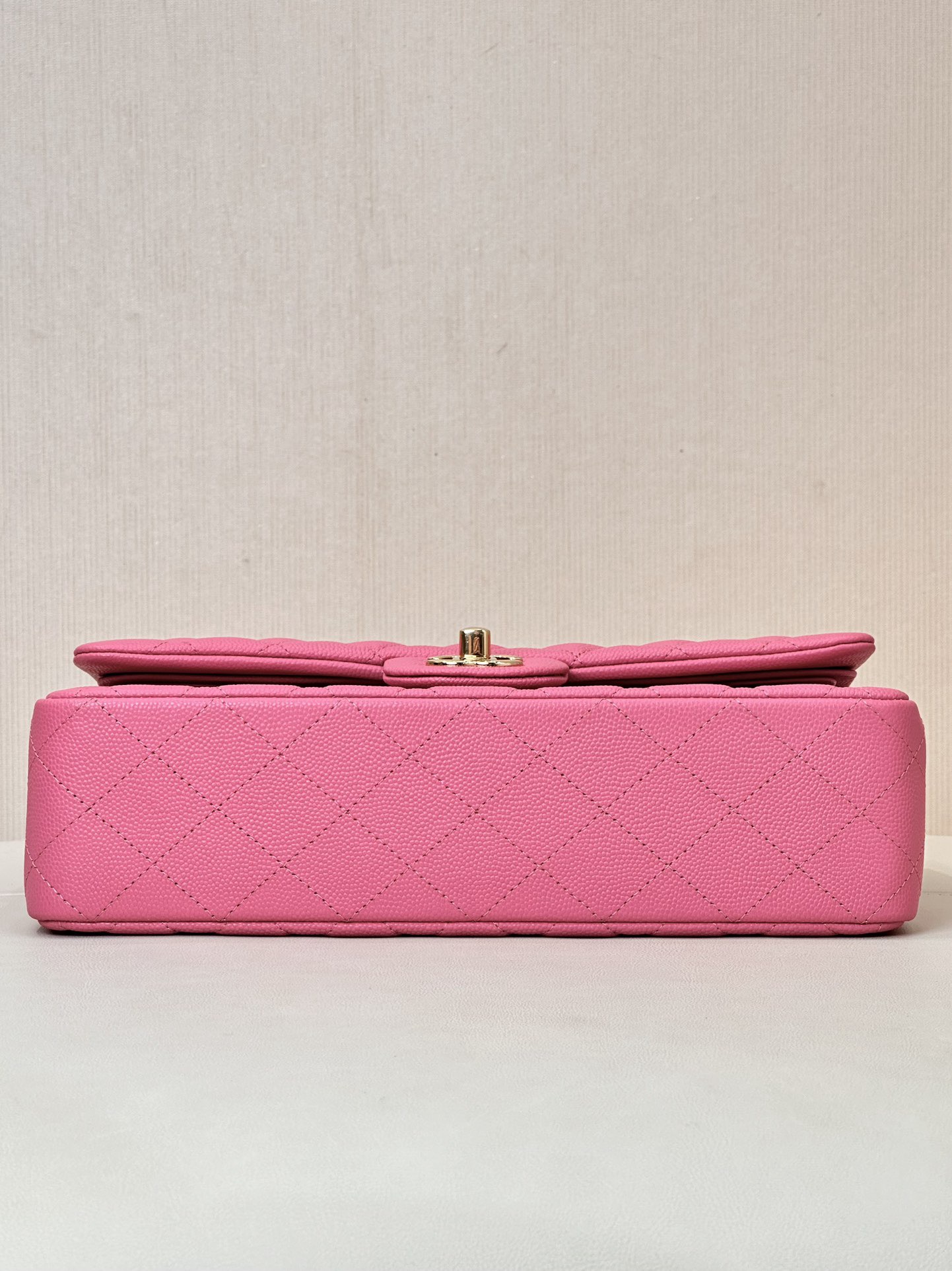 CHANEL Classique Flap Medium Handbag Champagne Gold Hardware - image 5
