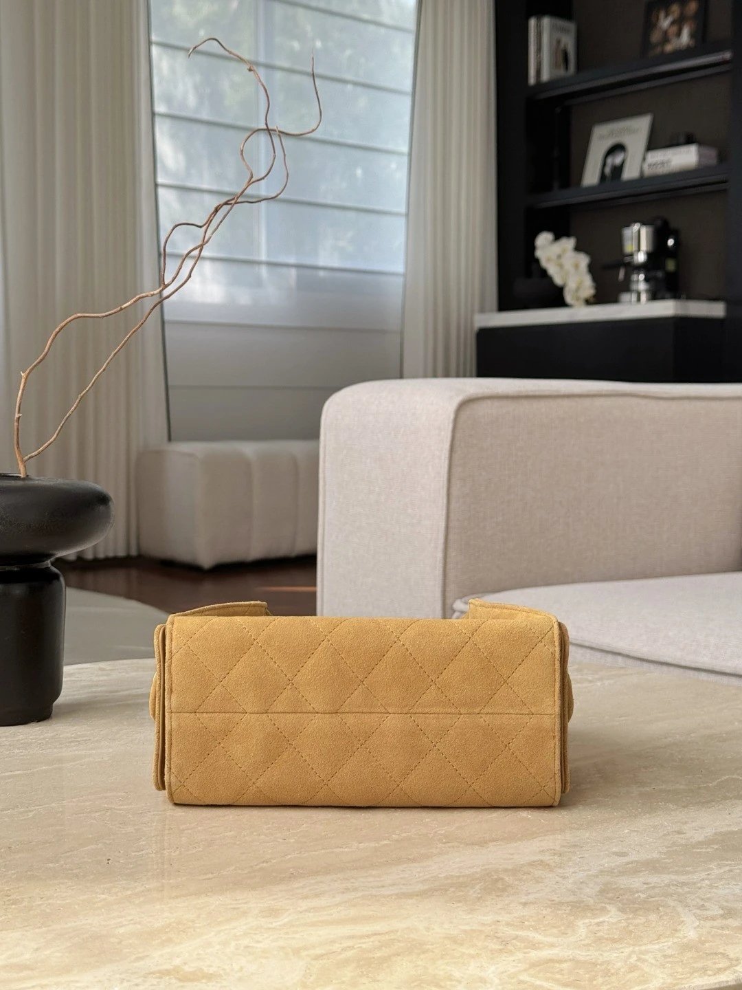 CHANEL 25 Hobo Bag Suede-Ginger Yellow - image 5