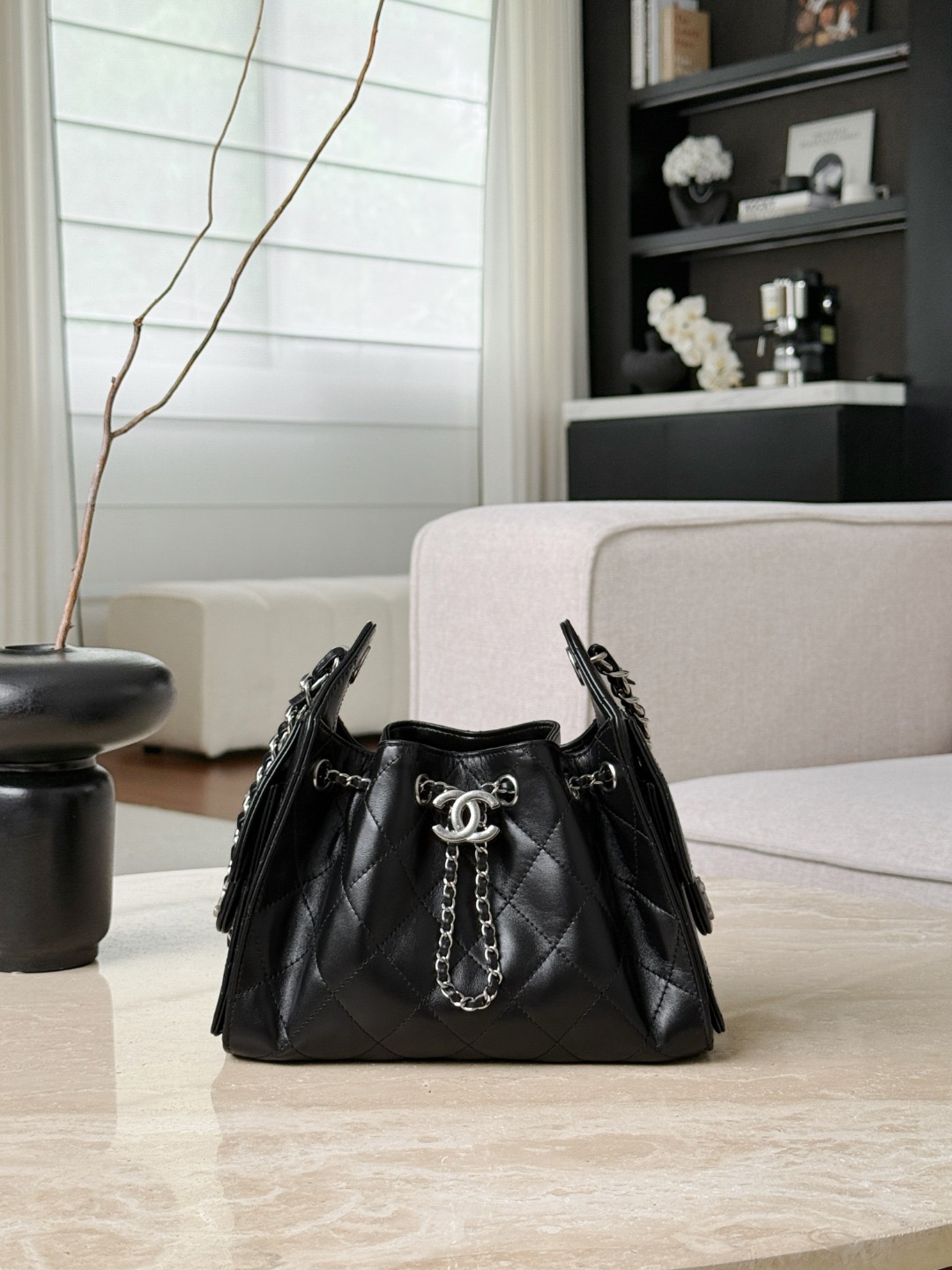 CHANEL 26C 25Bag Aged Calfskin In Black - image 2
