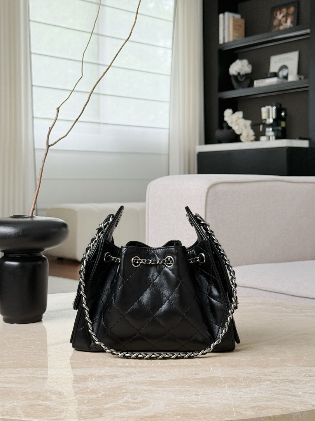 CHANEL 26C 25Bag Aged Calfskin In Black - image 3