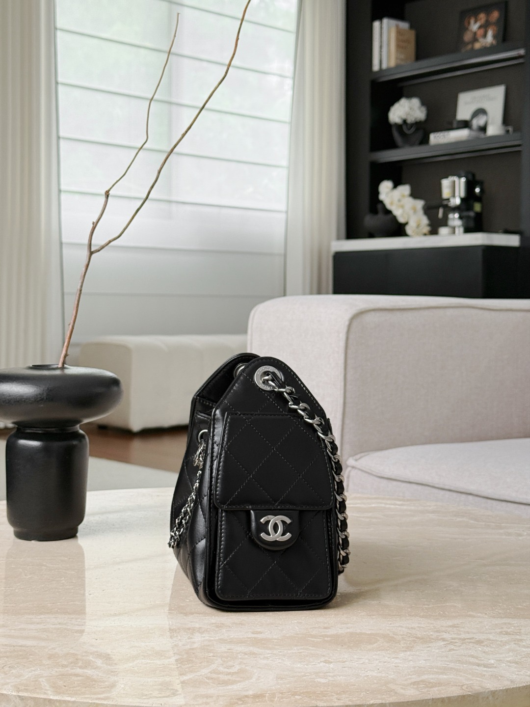 CHANEL 26C 25Bag Aged Calfskin In Black - image 4