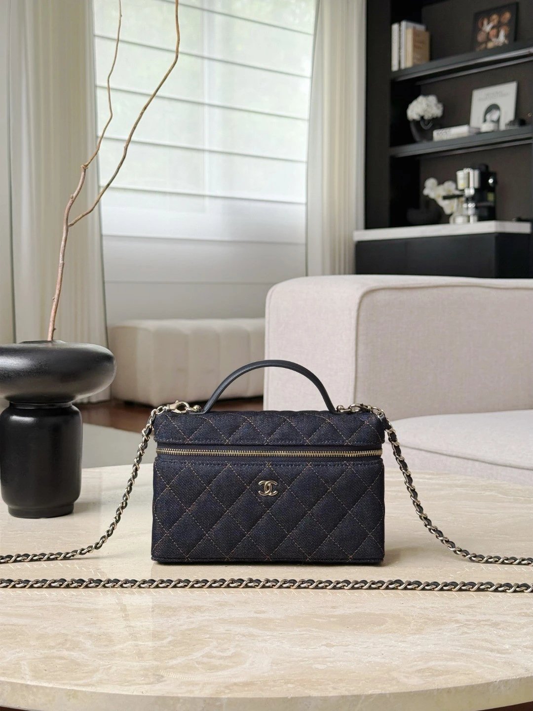 CHANEL 26P Denim Vanity Bag - image 2