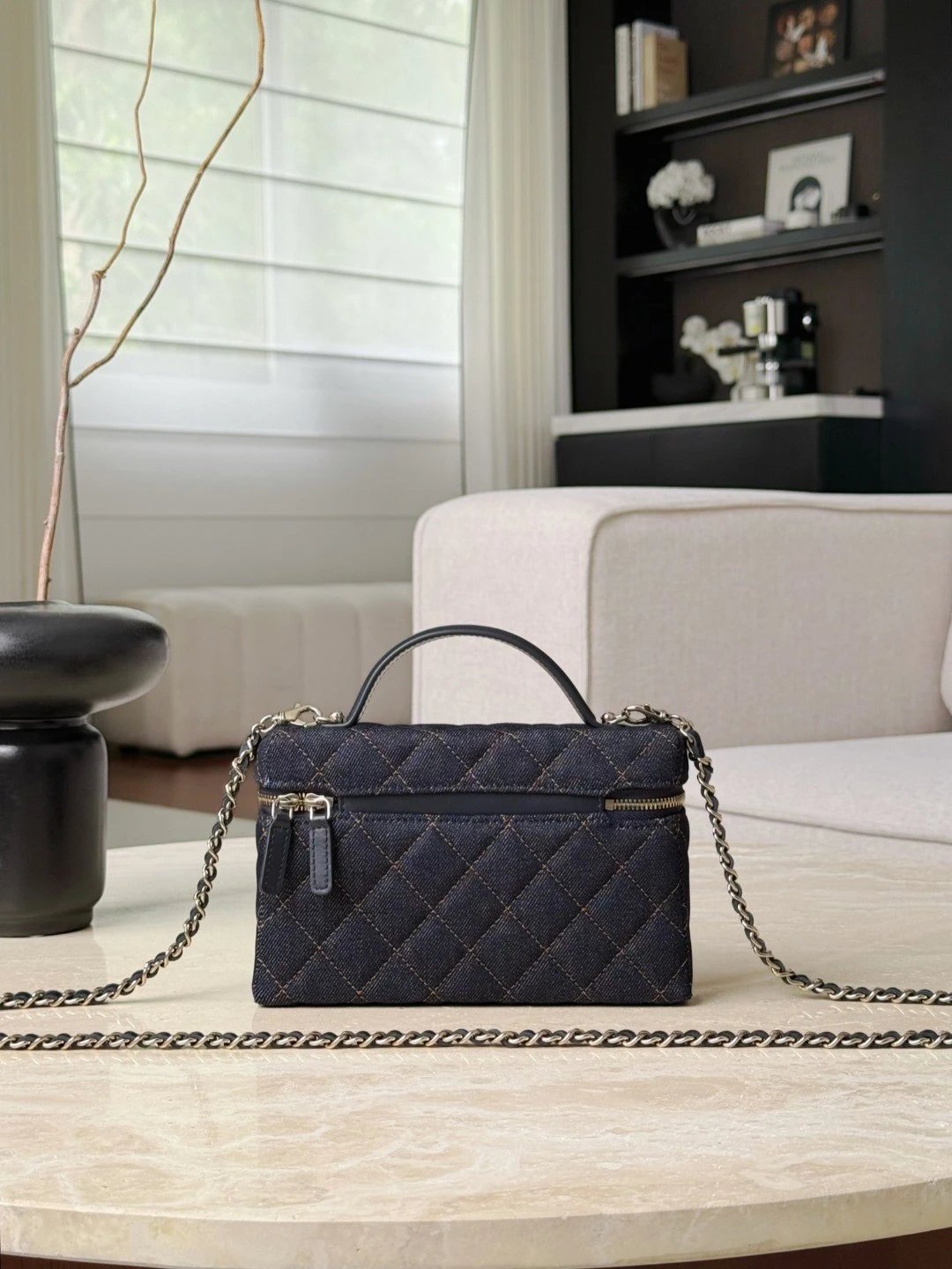 CHANEL 26P Denim Vanity Bag - image 3