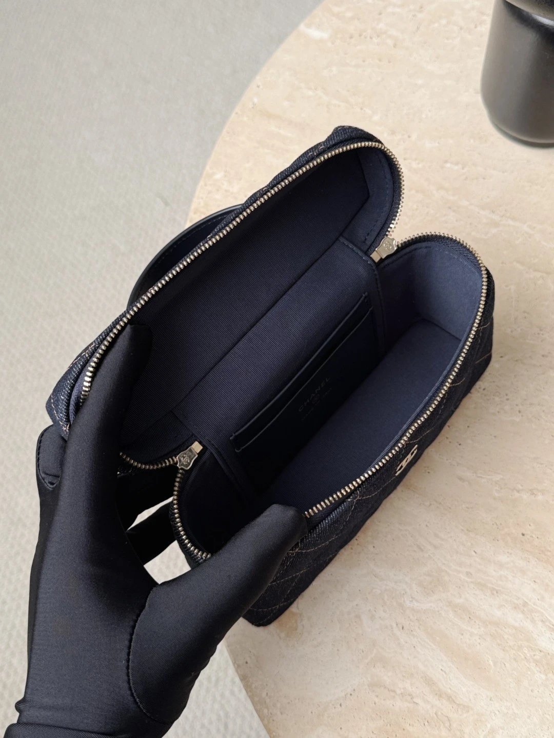 CHANEL 26P Denim Vanity Bag - image 6