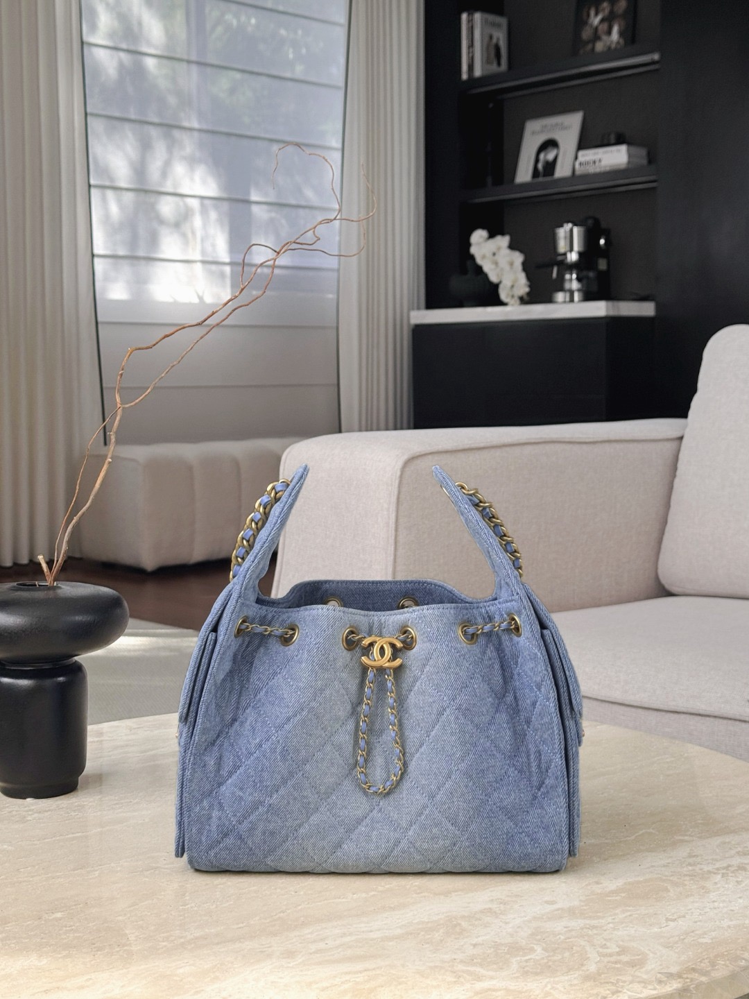 CHANEL 25C 25Bag Wash Denim Light Blue - image 2
