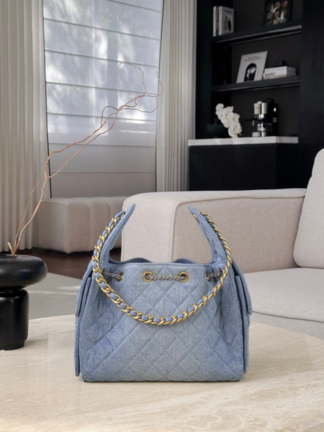 CHANEL 25C 25Bag Wash Denim Light Blue - image 3