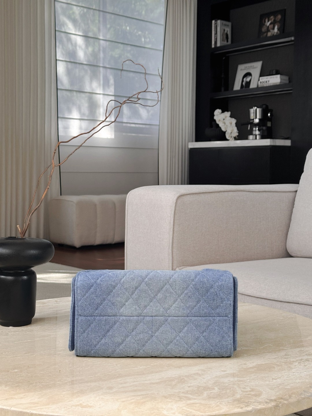 CHANEL 25C 25Bag Wash Denim Light Blue - image 5