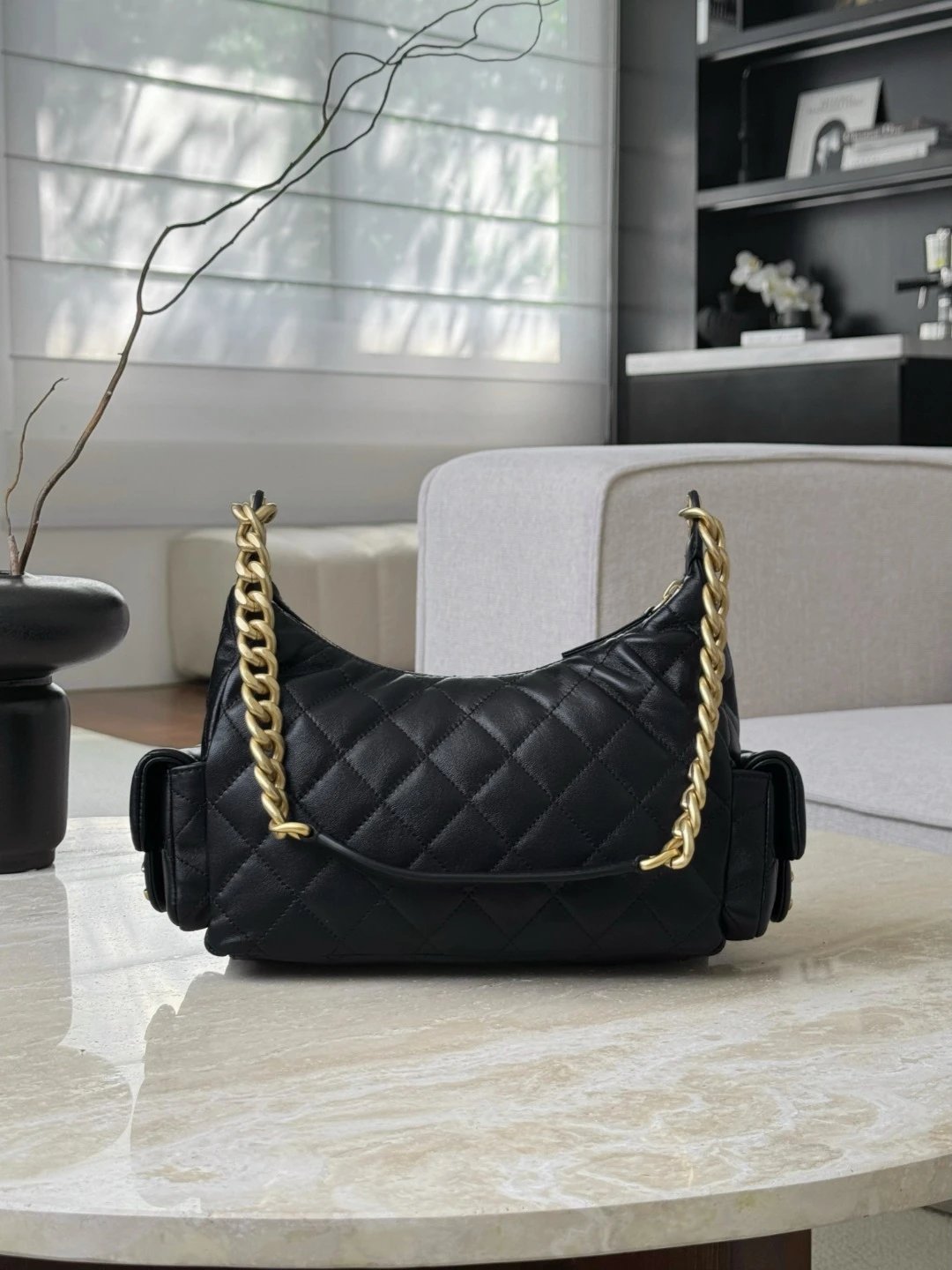 CHANEL 25C Small Hobo Bag Lambskin - image 3