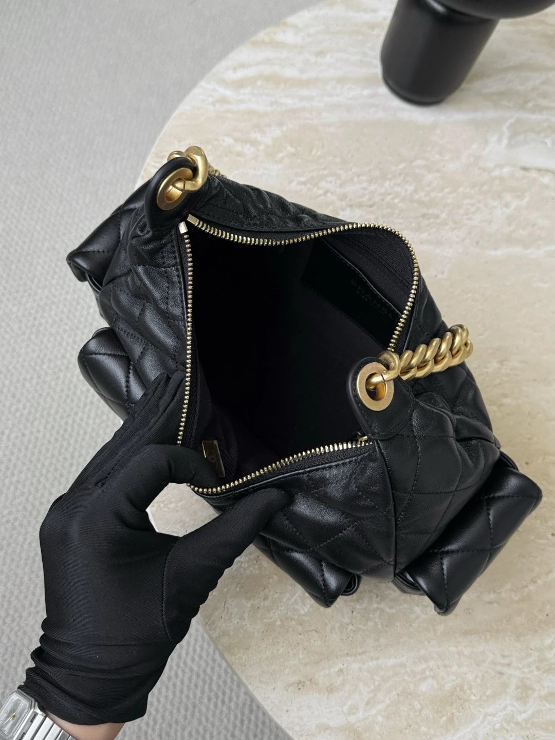 CHANEL 25C Small Hobo Bag Lambskin - image 6
