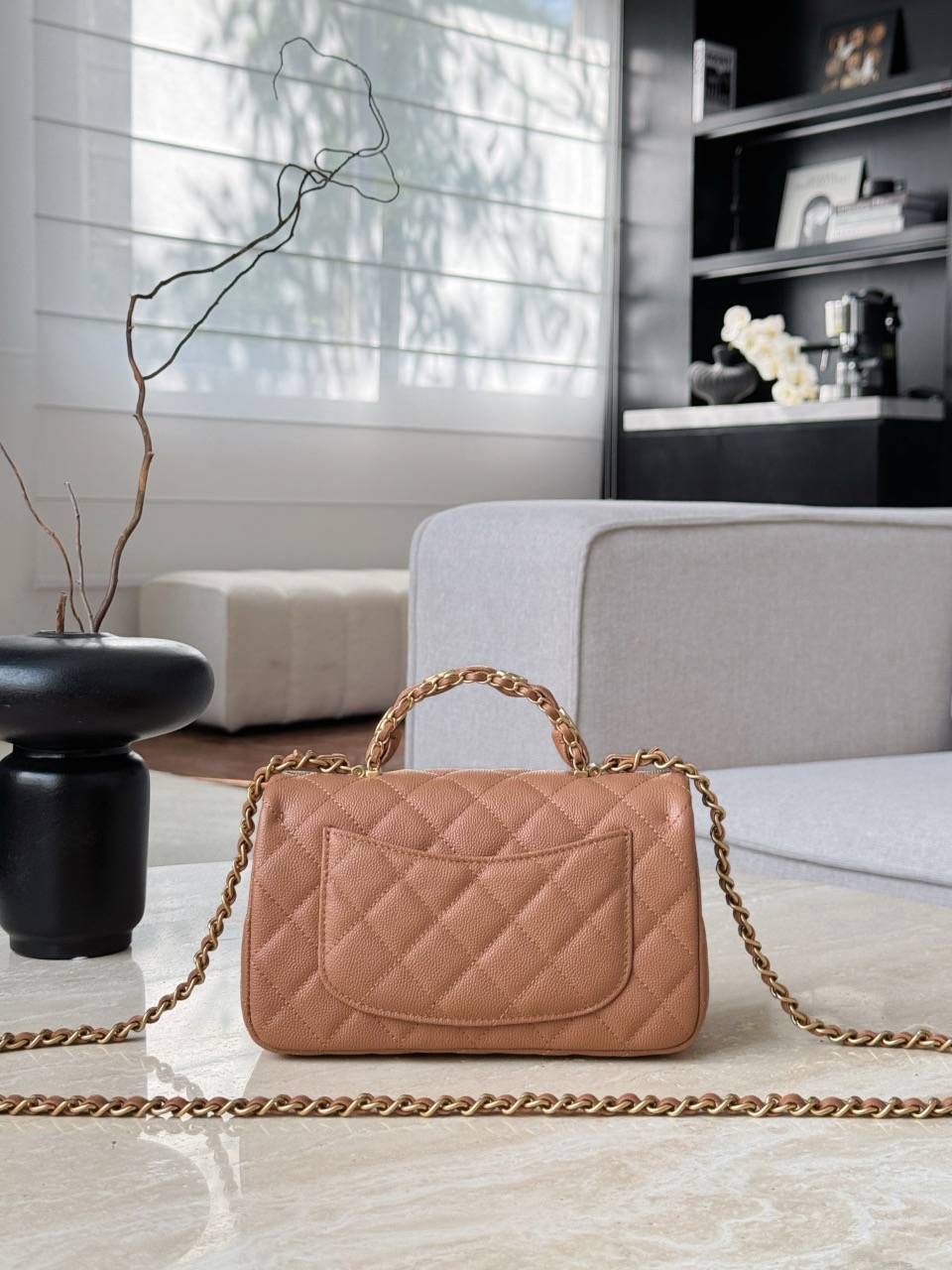 CHANEL 25B Mini Flap Bag with CC Top Handle - image 4