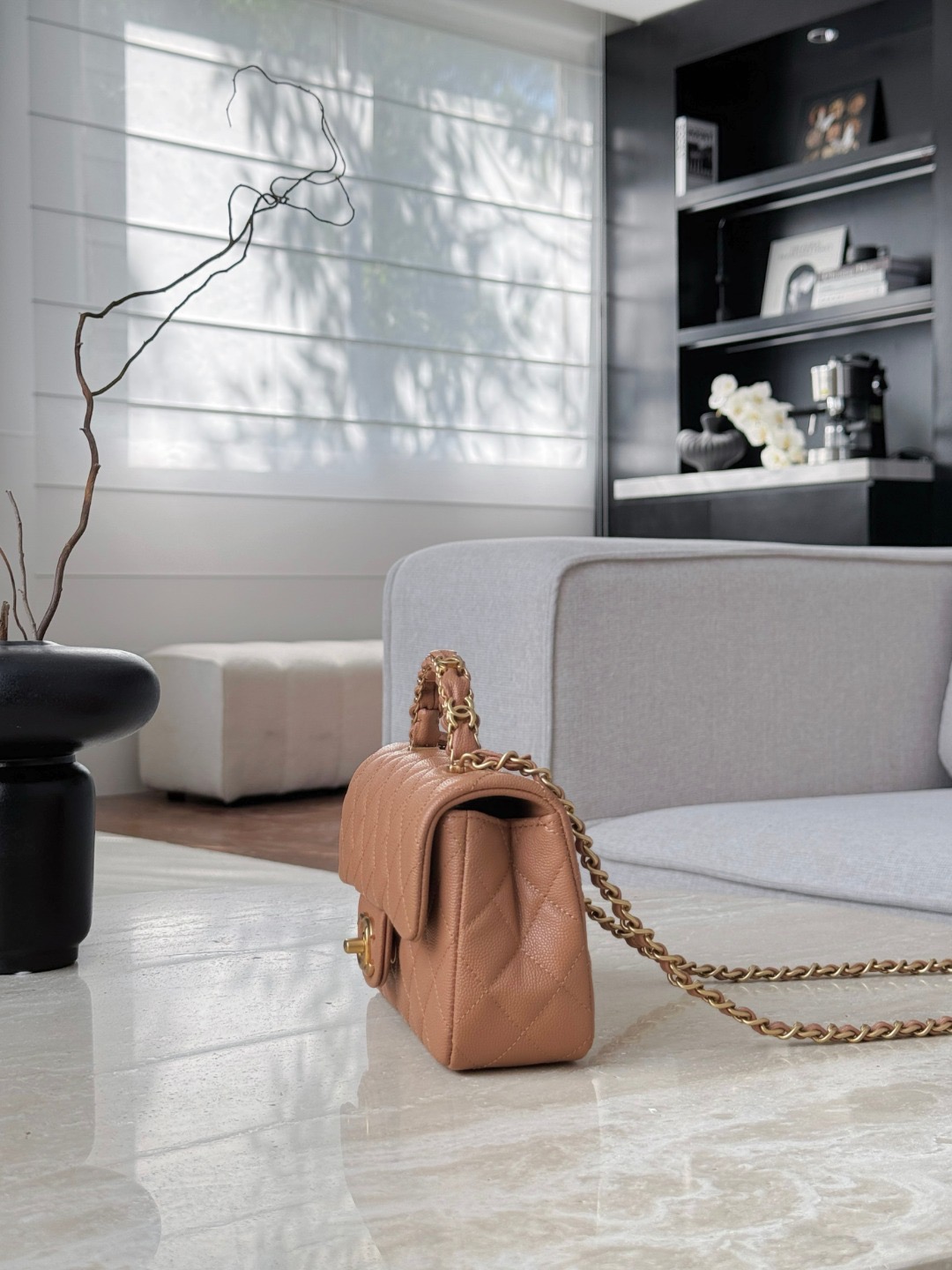 CHANEL 25B Mini Flap Bag with CC Top Handle - image 3