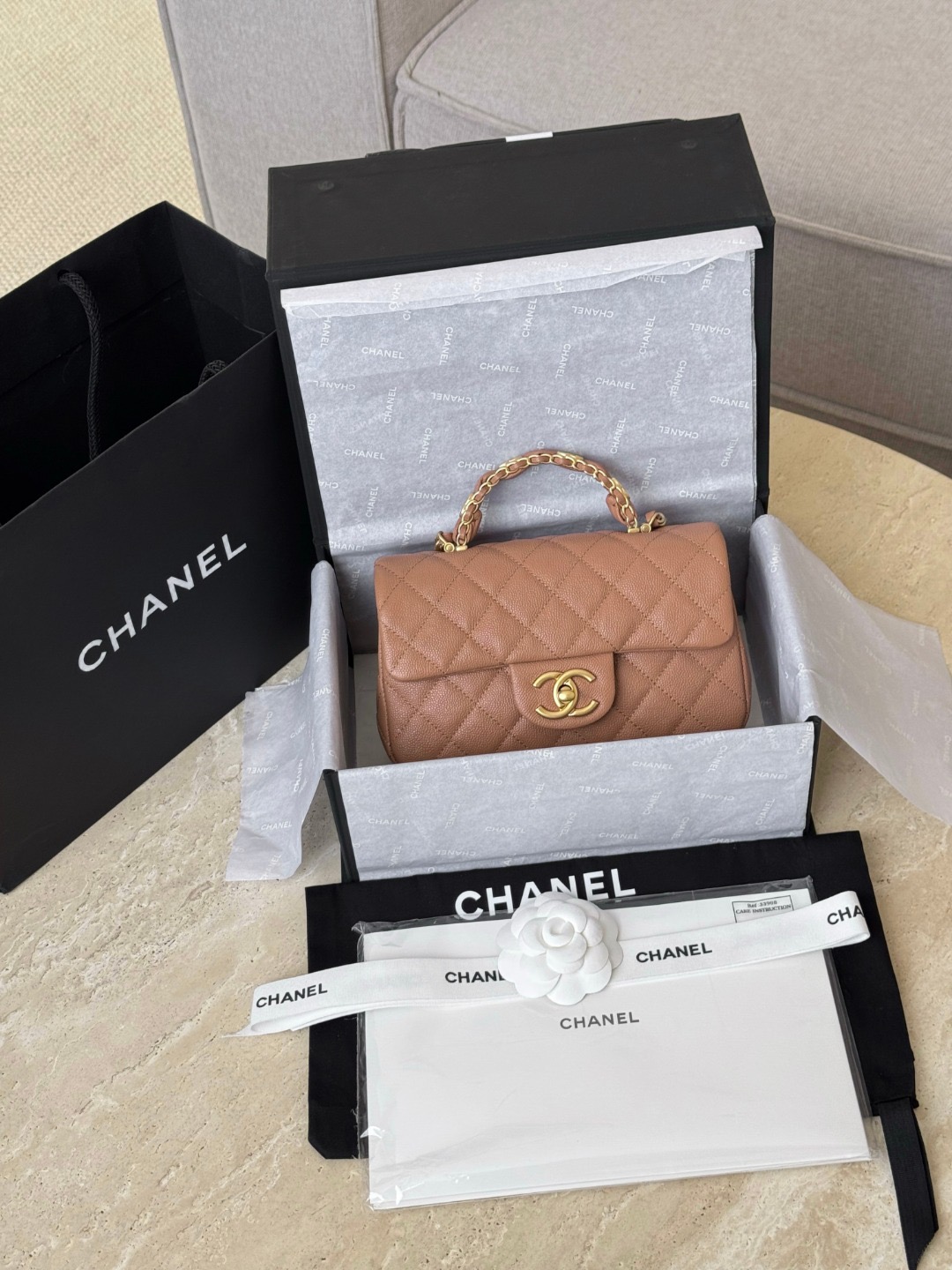 CHANEL 25B Mini Flap Bag with CC Top Handle - image 11