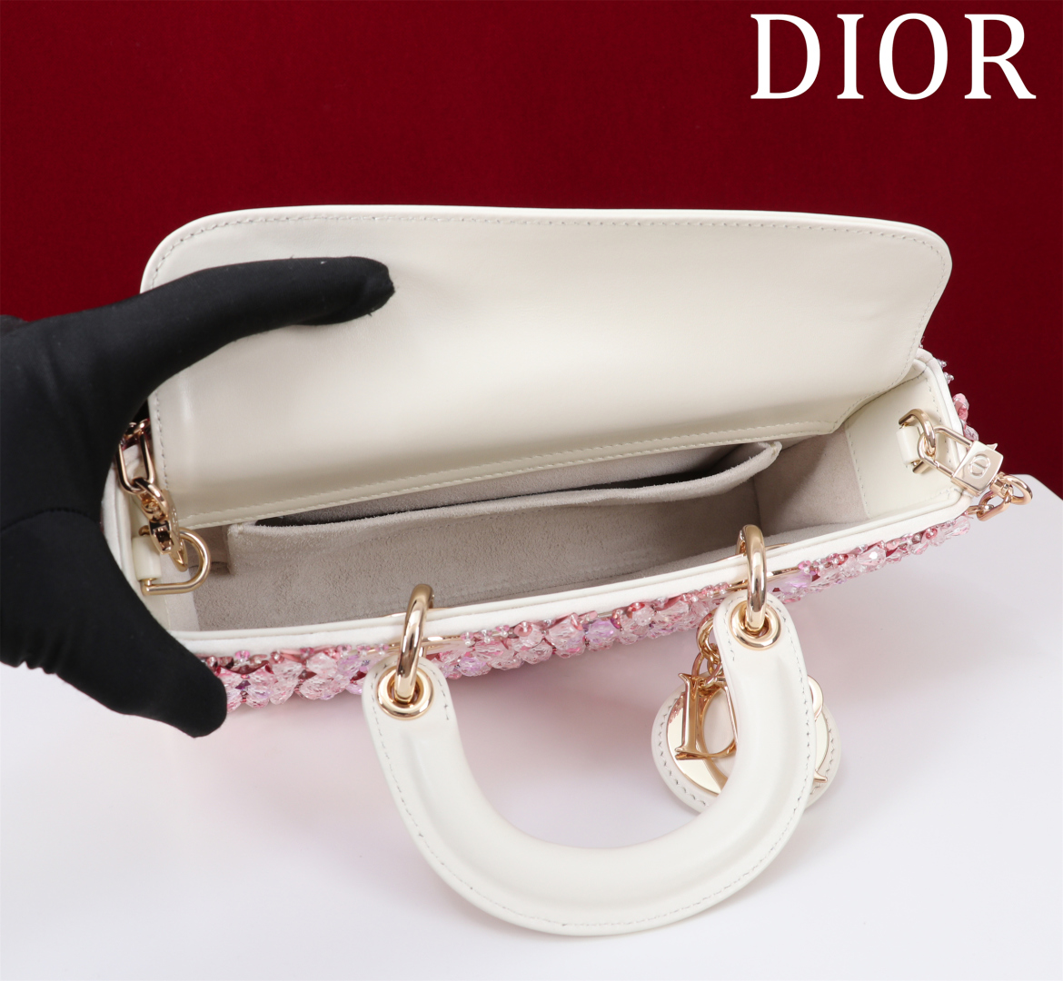 DIOR Lady D-joy Embroidered flowers embroidery in Calfskin - image 7