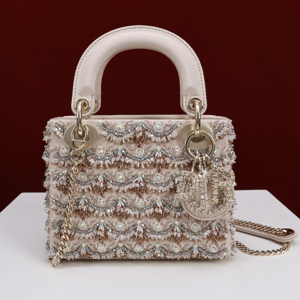 Mini Lady Dior Pavé diamond embroidery - image 2