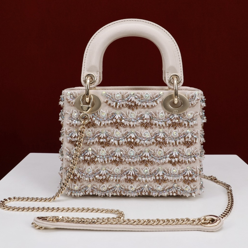 Mini Lady Dior Pavé diamond embroidery - image 4