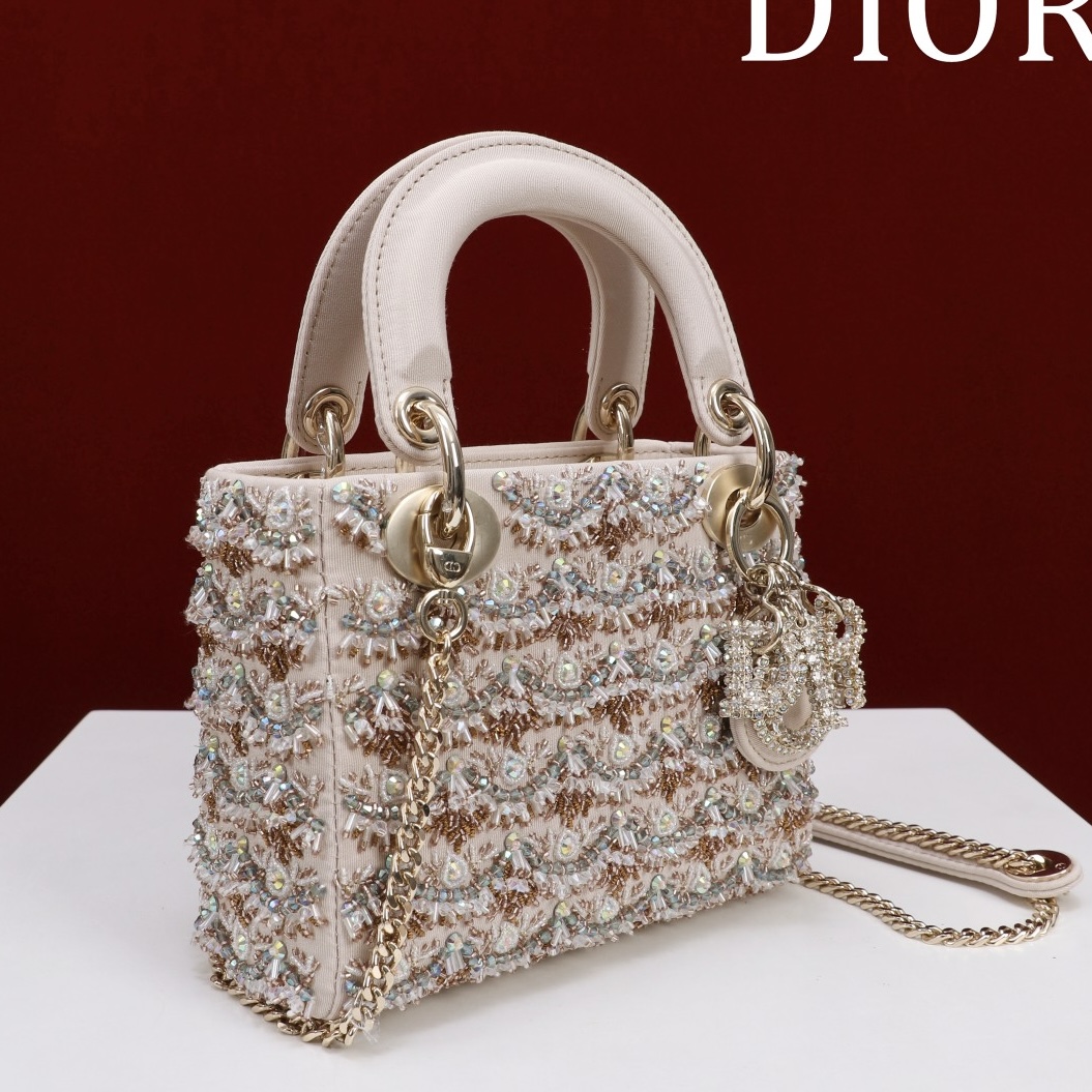 Mini Lady Dior Pavé diamond embroidery - image 3