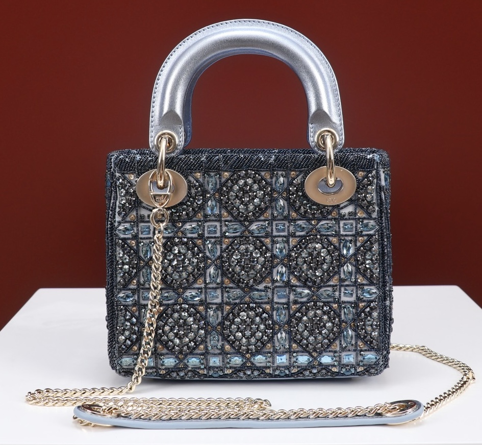 Mini Lady dior Embroidered Pearl Decoration, Calfskin and Satin - image 4