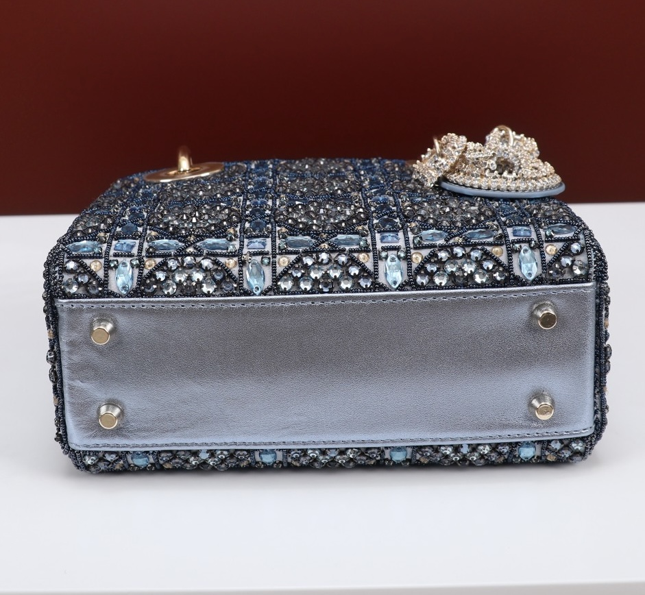 Mini Lady dior Embroidered Pearl Decoration, Calfskin and Satin - image 5