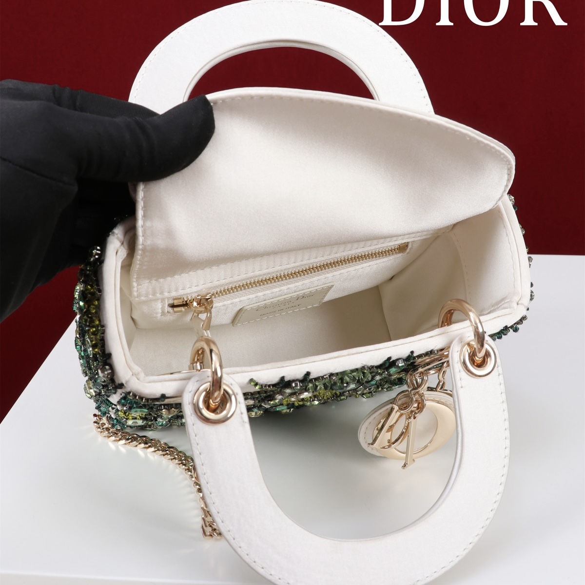 DIOR lady dior-tas Flower Cannages Calfskin - image 6
