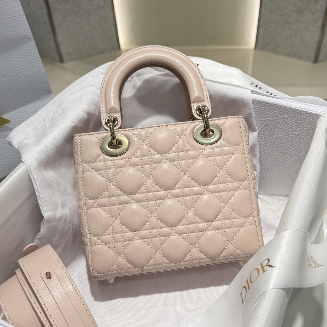 Small Lady Dior Bag Cannage Lambskin - image 3