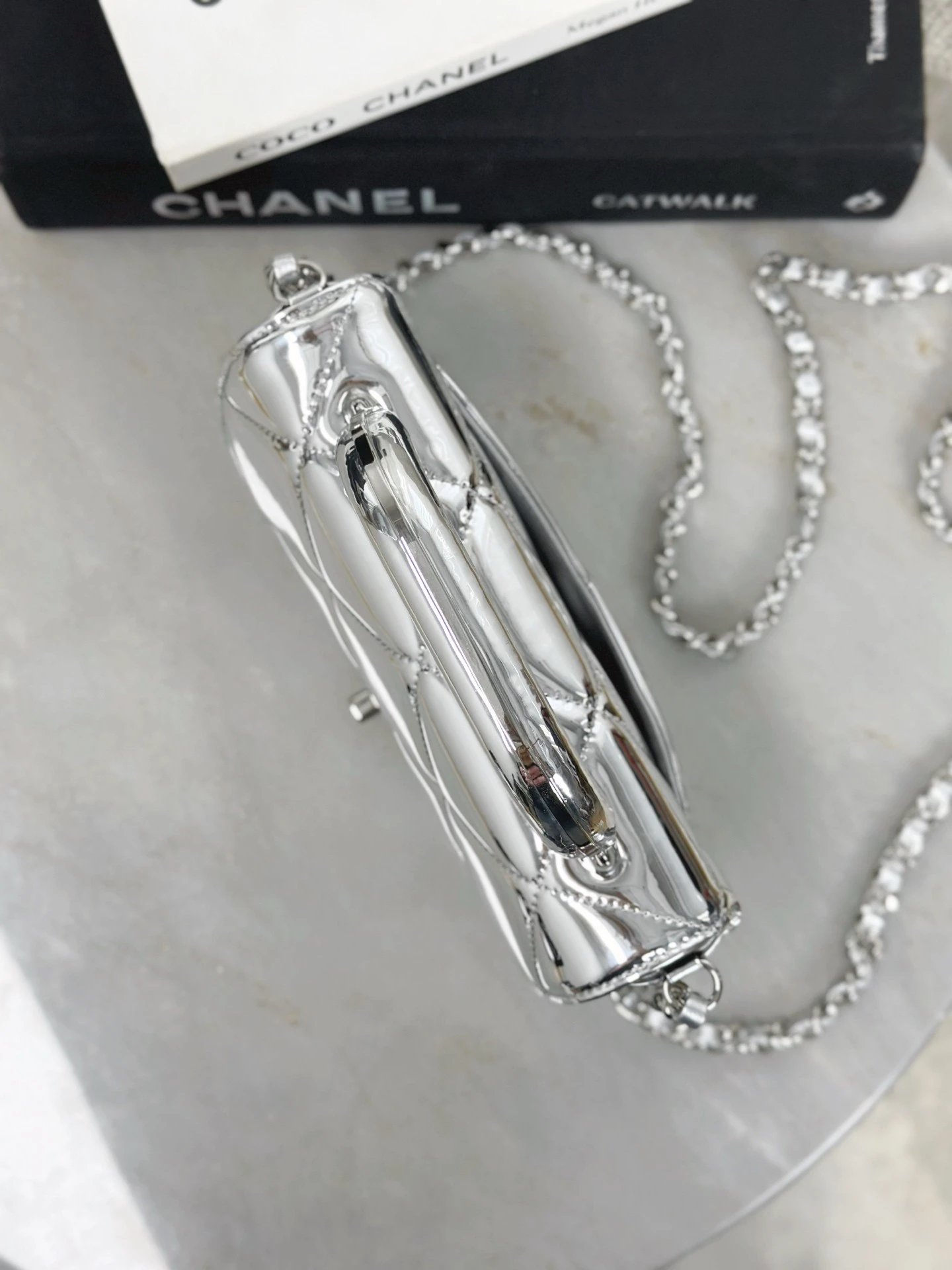 CHANEL Clutch with Chain Mirror Calfskin - image 5