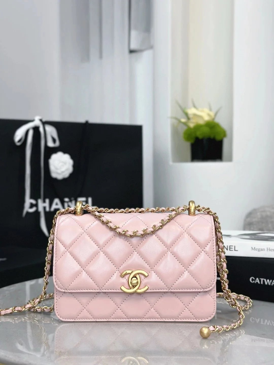 CHANEL Classic WOC with Double Gold Ball Charm - image 2