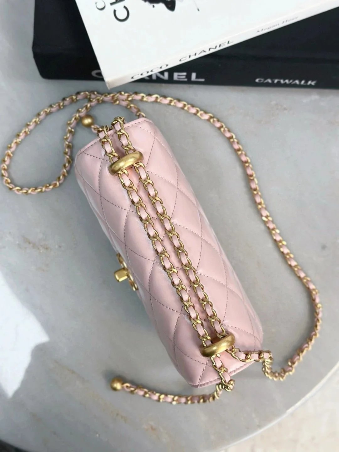 CHANEL Classic WOC with Double Gold Ball Charm - image 5