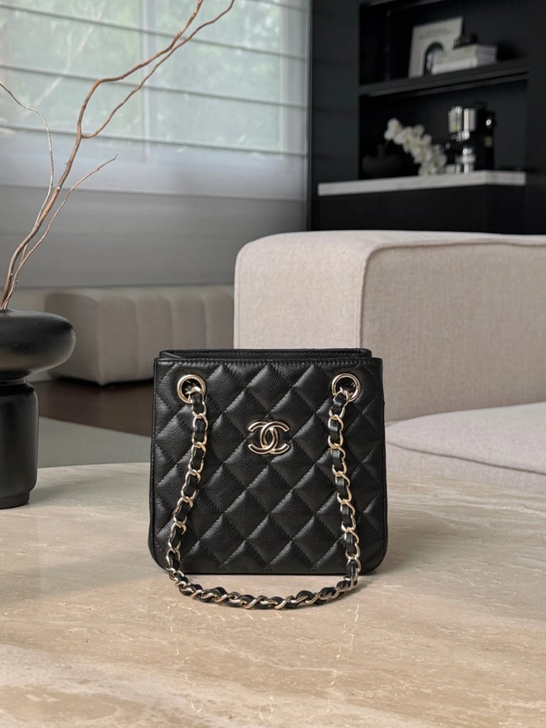 CHANEL 25C Hobo Bag Grained Embossed Calfskin Leather - image 2
