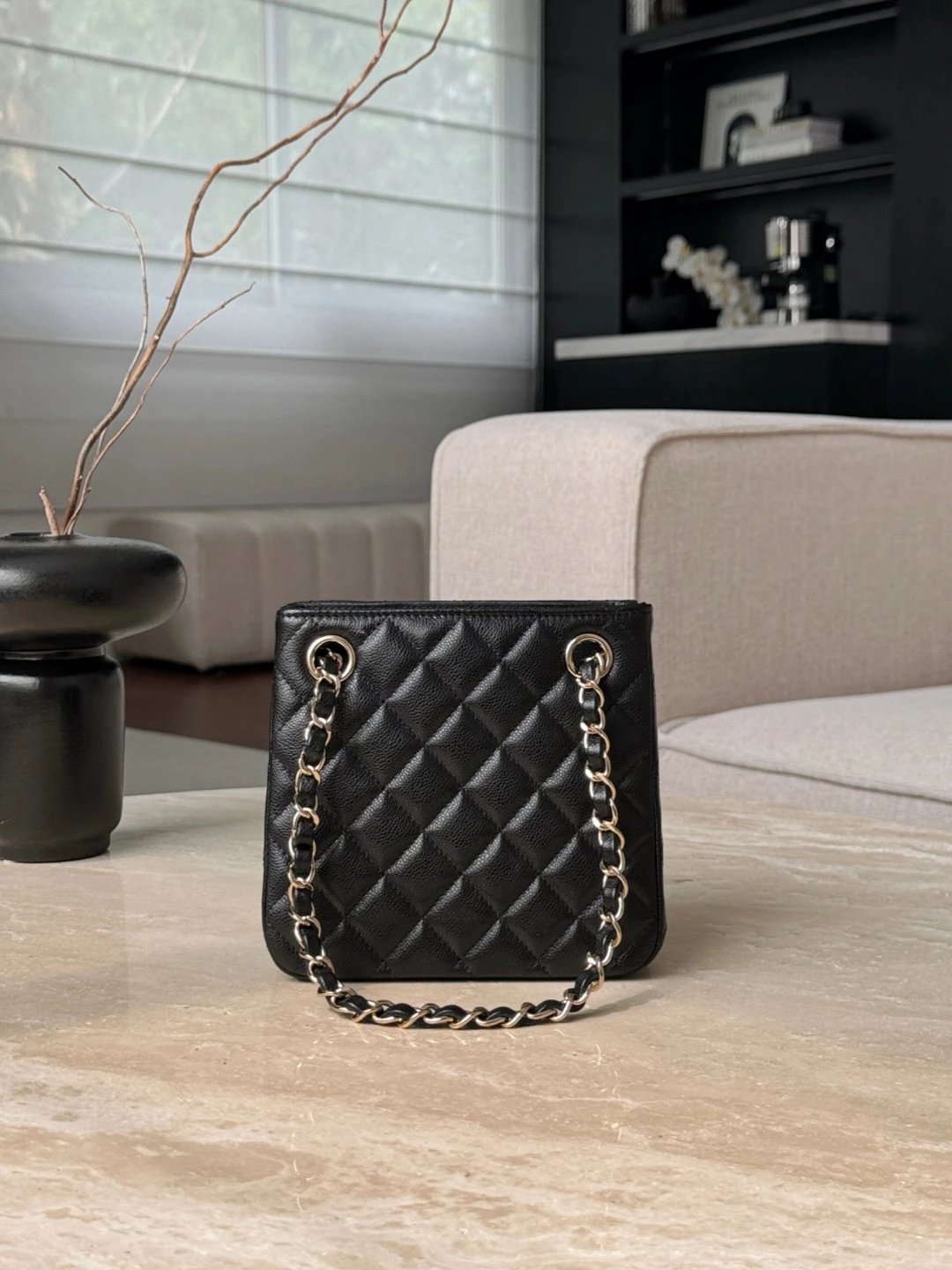 CHANEL 25C Hobo Bag Grained Embossed Calfskin Leather - image 4