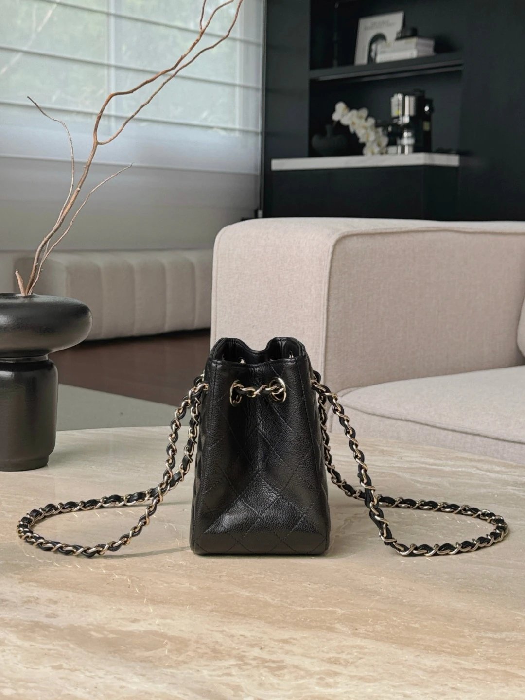 CHANEL 25C Hobo Bag Grained Embossed Calfskin Leather - image 3