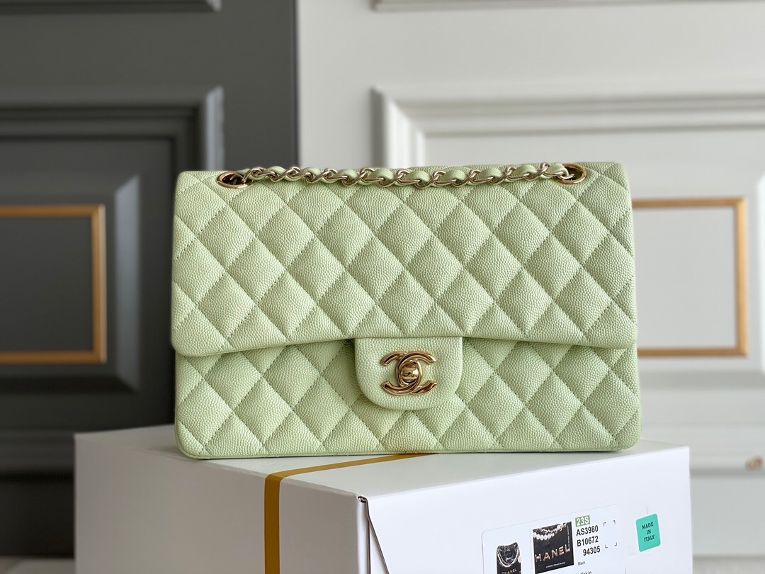 CHANEL Classique Flap Medium Handbag Caviar Leather - image 2