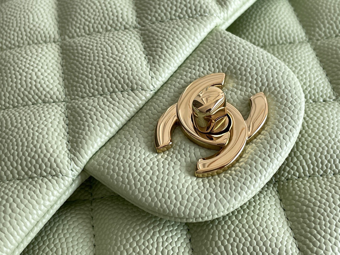 CHANEL Classique Flap Medium Handbag Caviar Leather - image 8