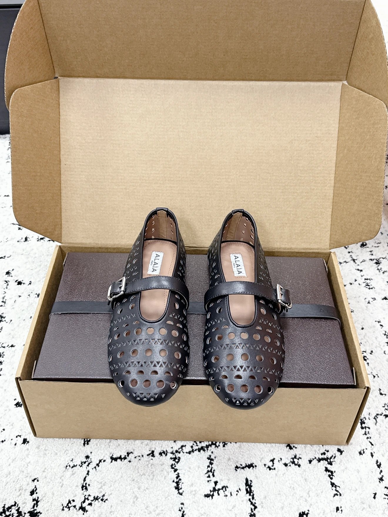 ALAÏA Vienne Lambskin Ballerina Flats - image 2