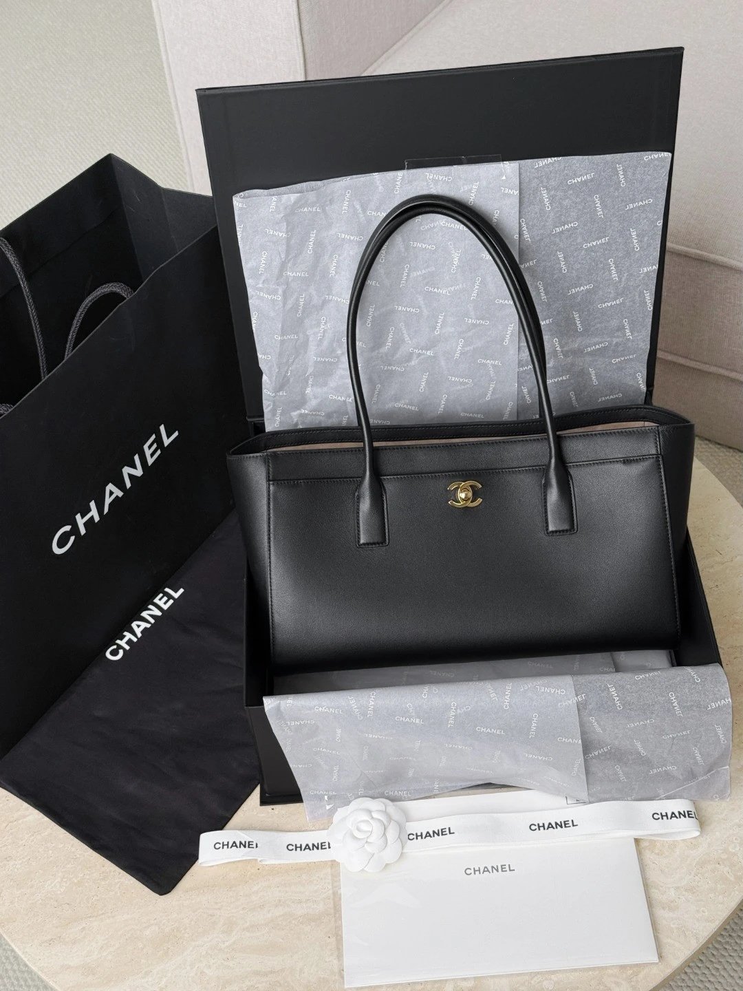 CHANEL Small Shopping Bag Calfskin - image 8