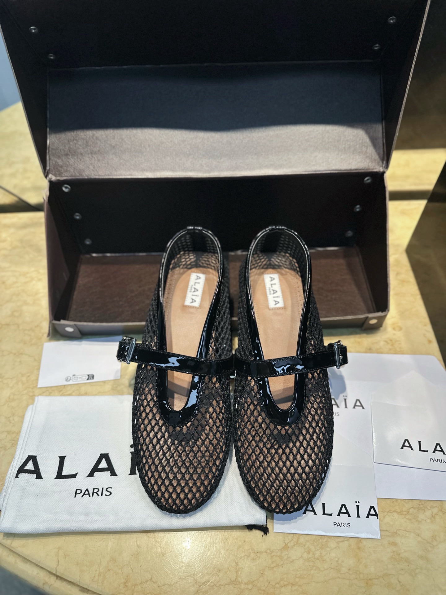 ALAIA BALLET FLATS IN FISHNET - image 2