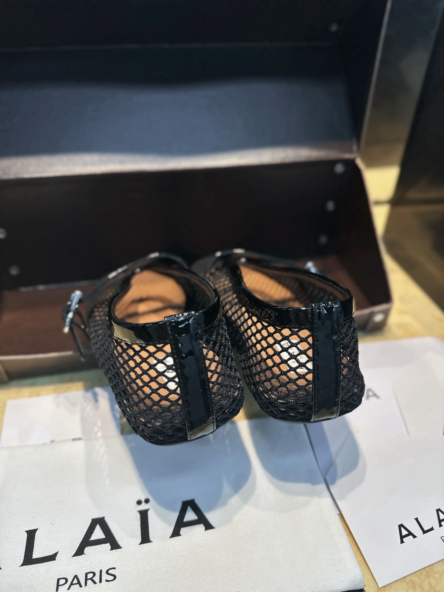 ALAIA BALLET FLATS IN FISHNET - image 6