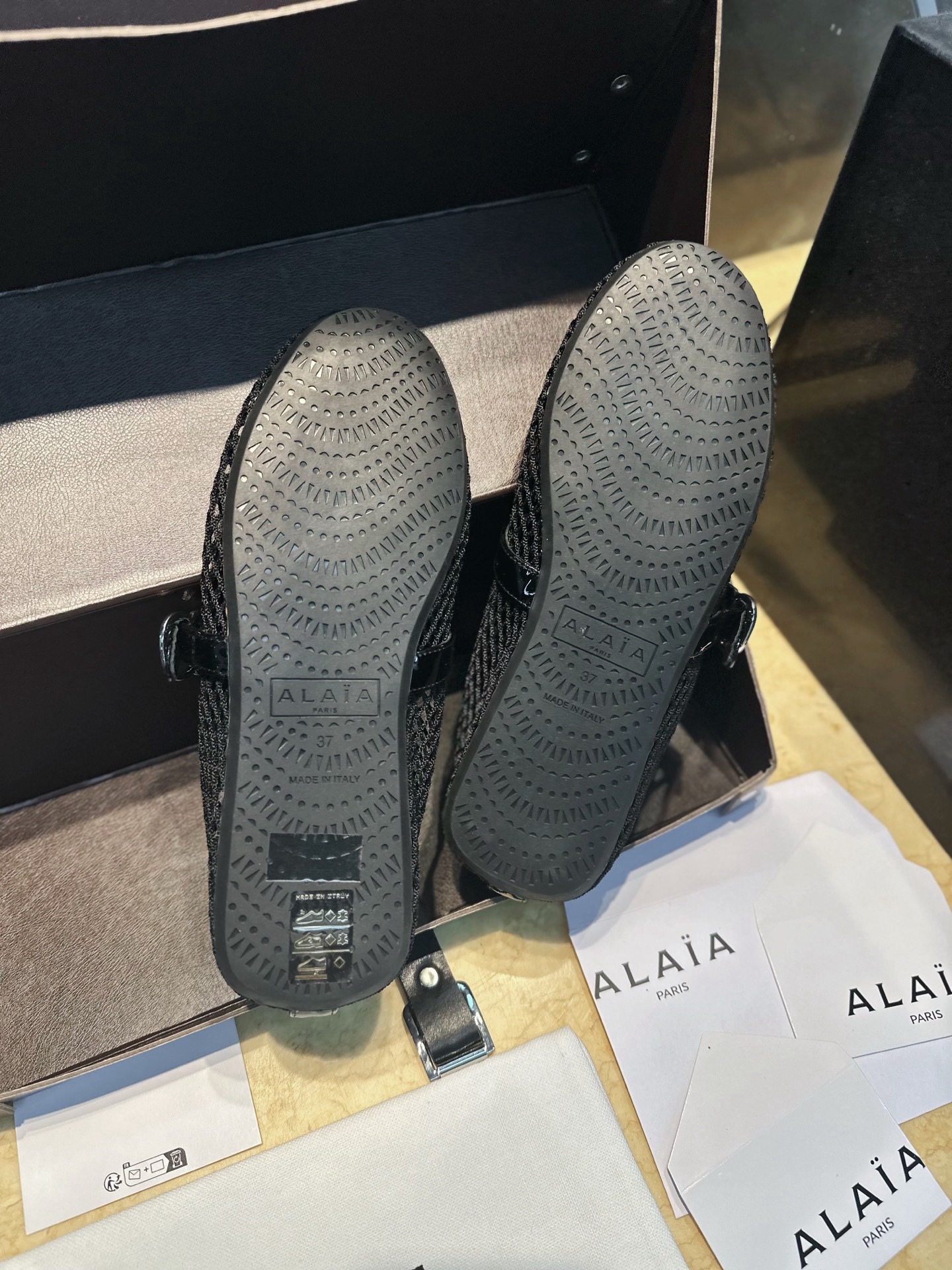 ALAIA BALLET FLATS IN FISHNET - image 7