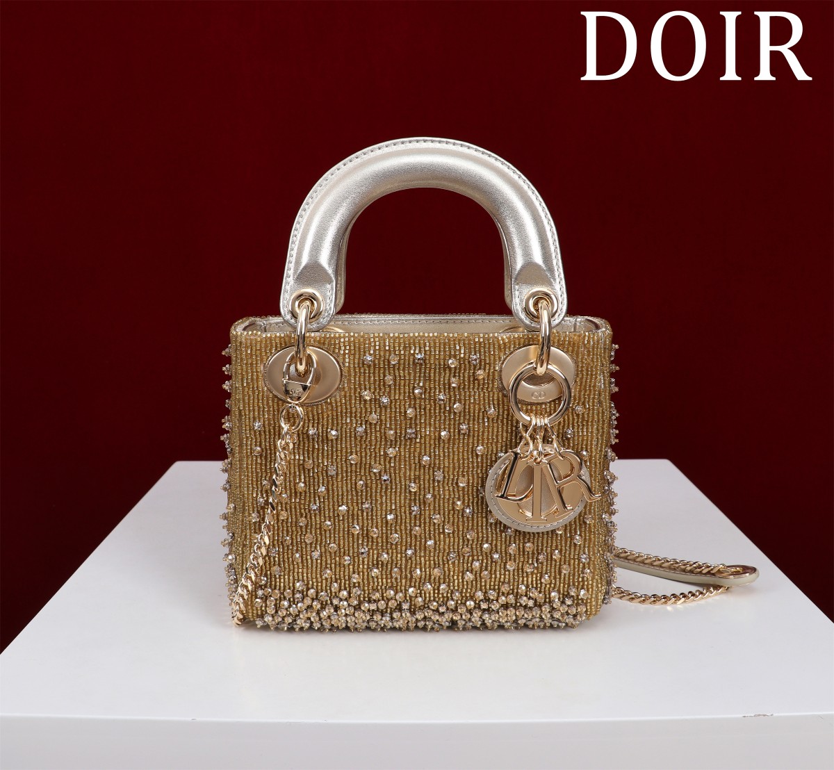Micro Lady dior Embroidered Pearl Decoration, Calfskin and Satin - image 2