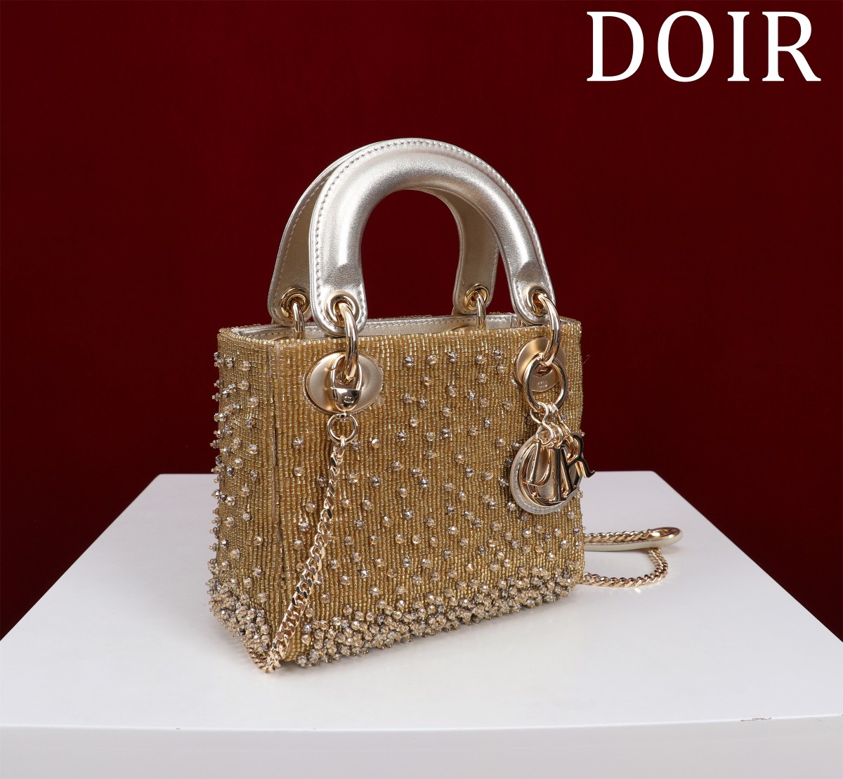 Micro Lady dior Embroidered Pearl Decoration, Calfskin and Satin - image 3