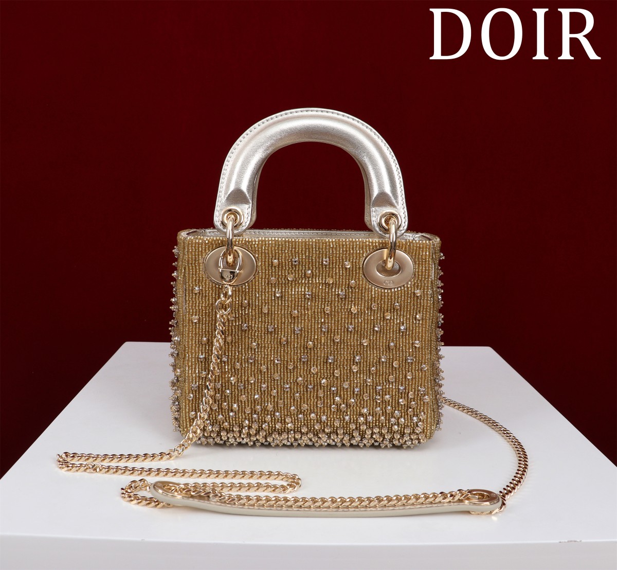 Micro Lady dior Embroidered Pearl Decoration, Calfskin and Satin - image 4