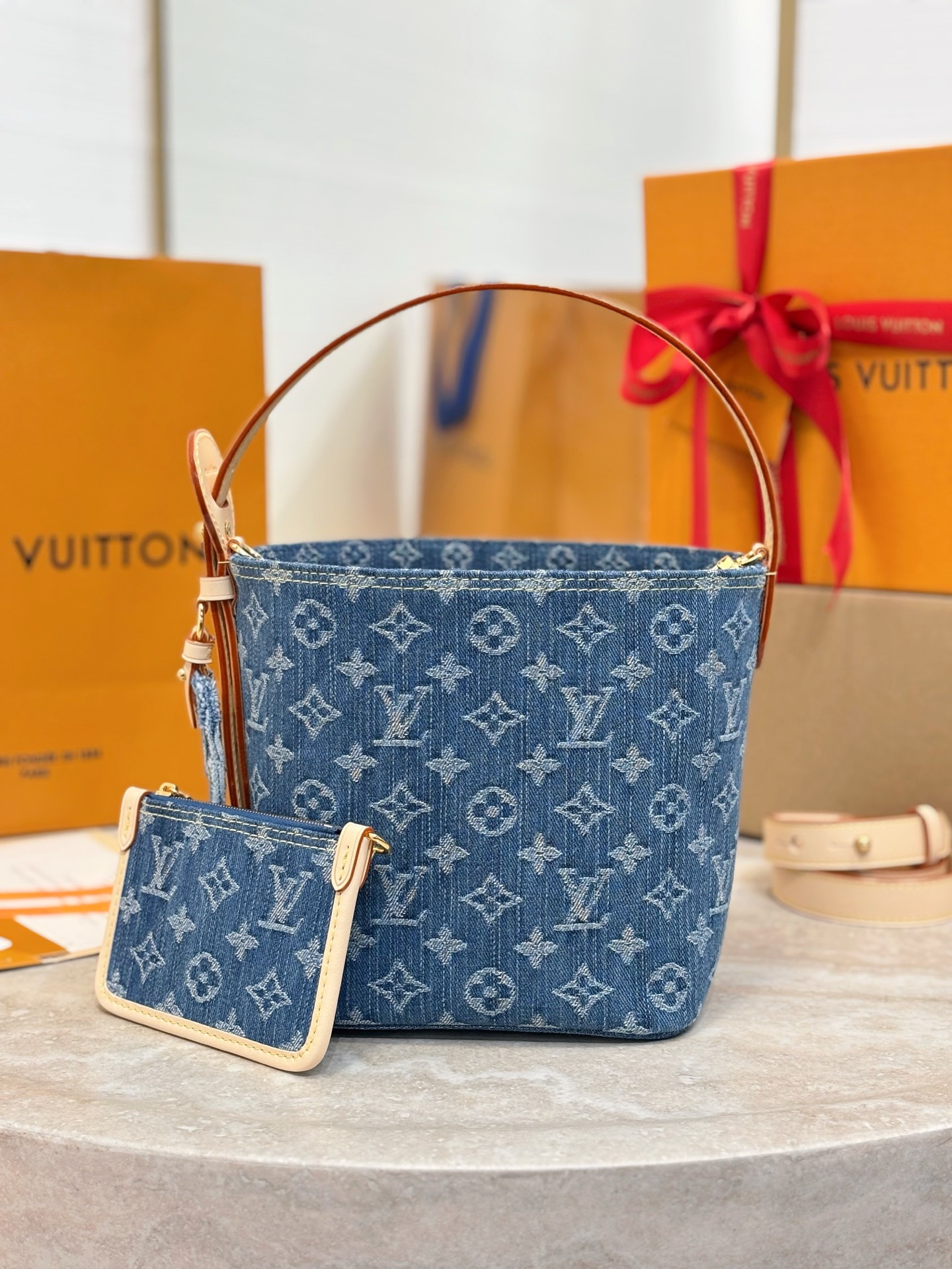 LV All in BB Denim M28107 - image 2