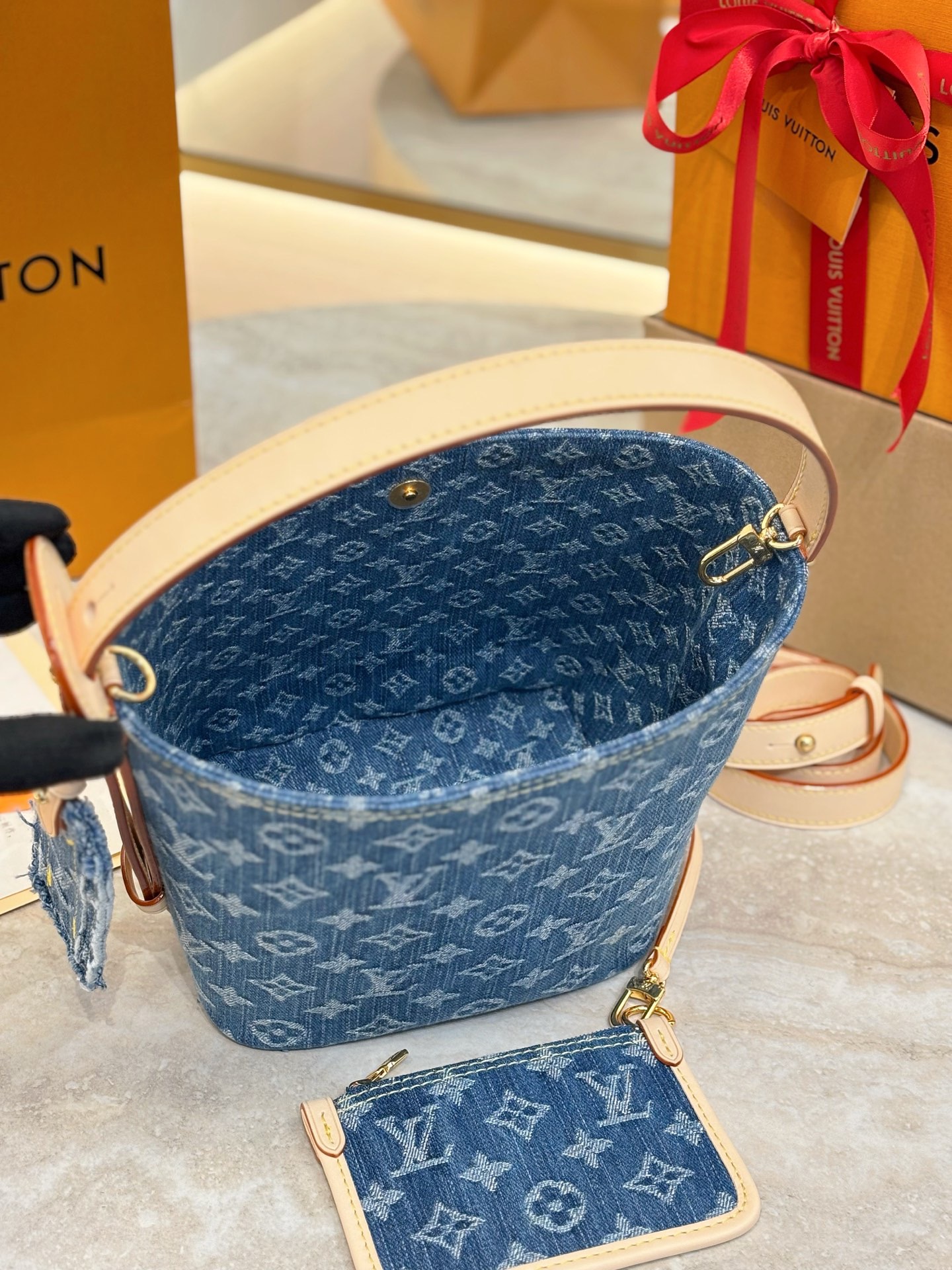 LV All in BB Denim M28107 - image 6